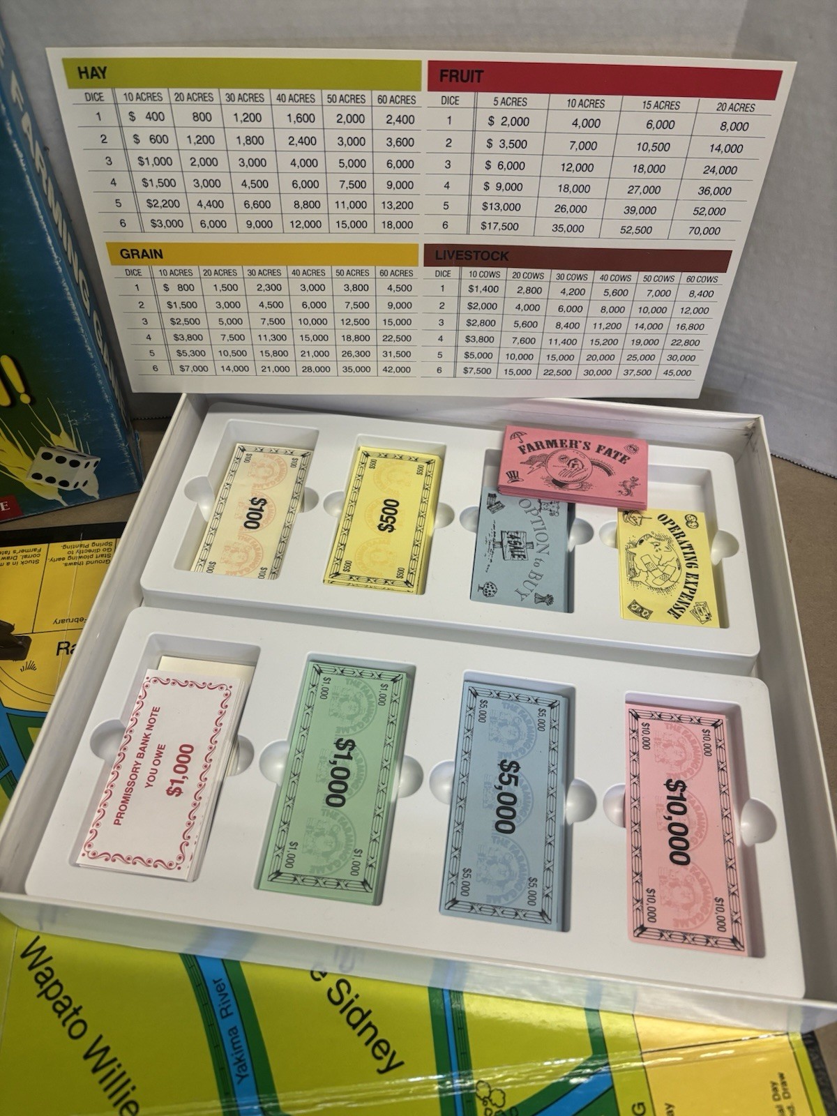 Vintage The Farming Game, Harvest the Fun! By Weekend Farmer Board Game Complete