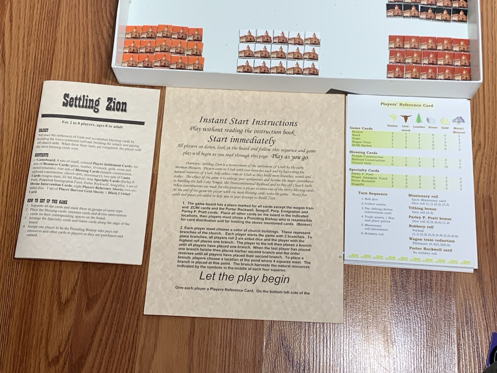 Settling Zion Salt Lake City Utah Pioneer 2004 Board Game Inspiration Mormon LDS