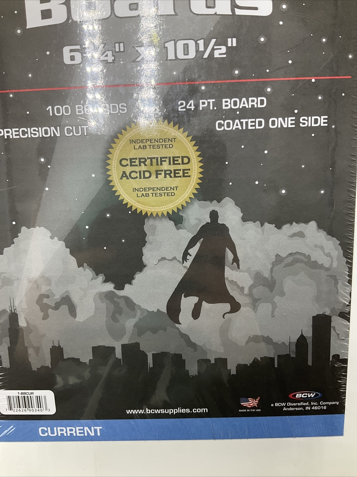 QTY 100 BCW Current /Modern Comic Book Acid Free Backing Boards white backers