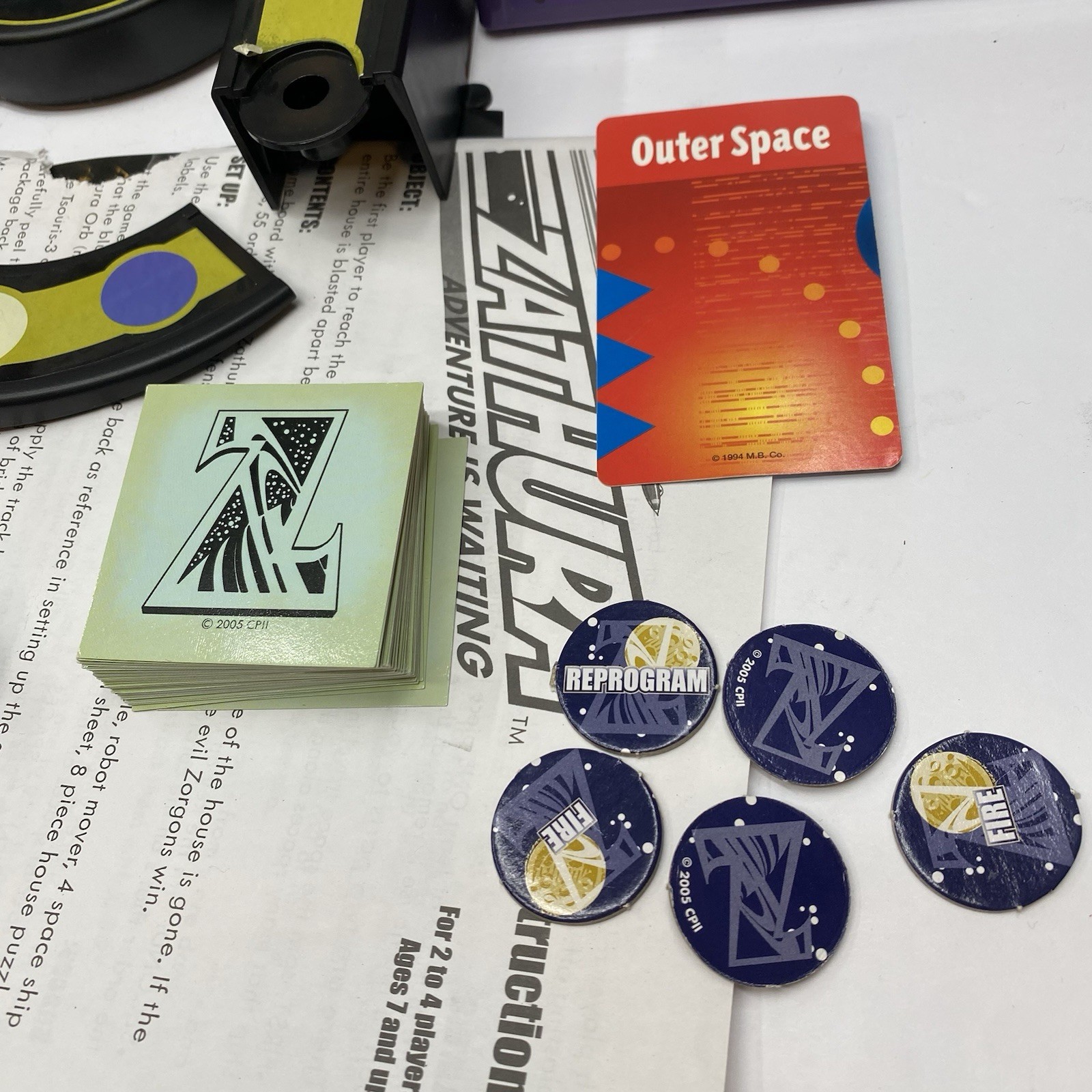 Zathura Game Pressman (2005) – Replacement Pieces Parts Lot – Incomplete