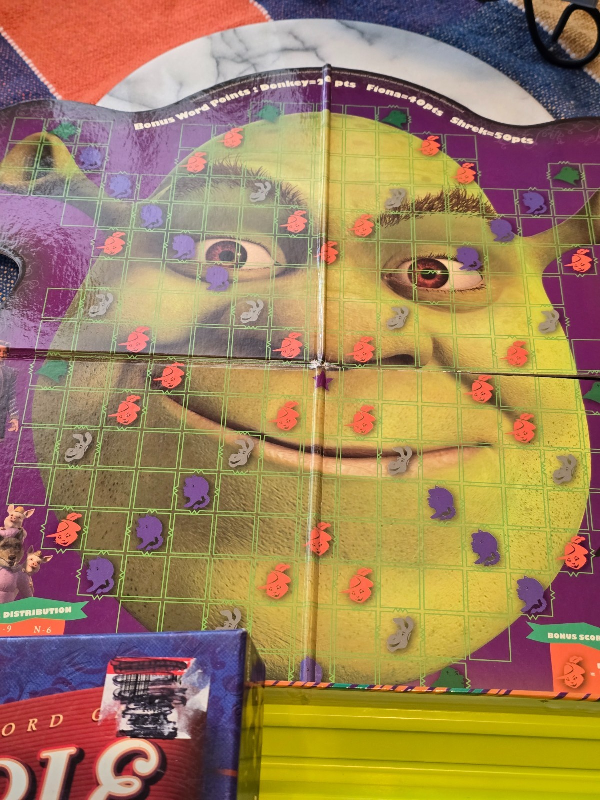 Scrabble Crossword Board Game The Shrek Edition 2007 Sababa Toys Complete