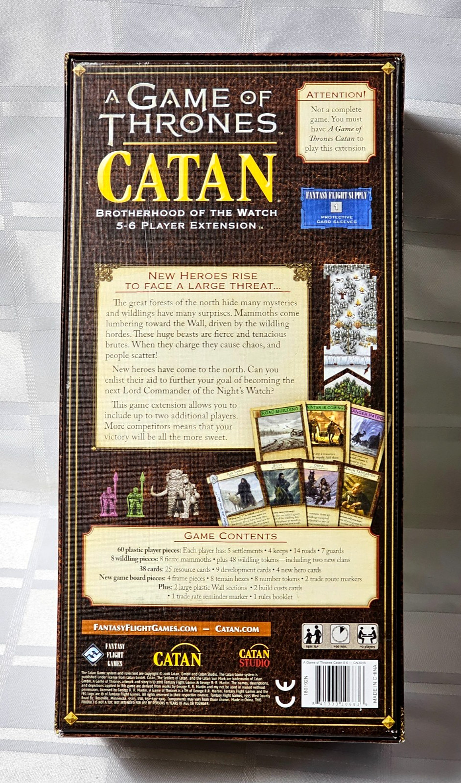CATAN GAME OF THRONES BROTHERHOOD OF THE WATCH MAMMOTH EXTENSION BOARD GAME