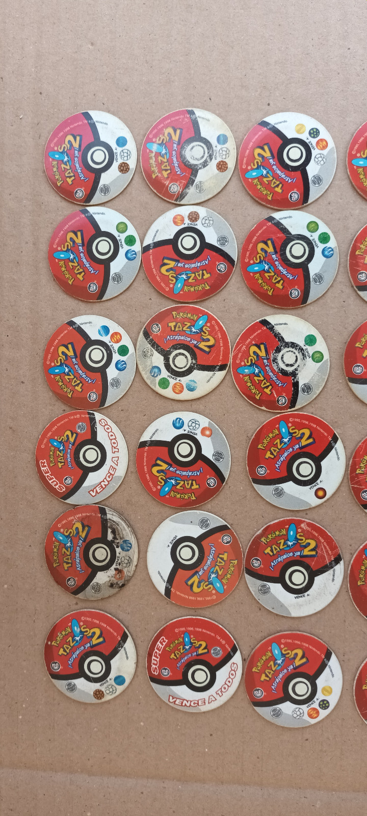 rare vintage Pogs 90’s lot 29 TAZOS POKEMON 3d Lenticular Pepsico Argentina