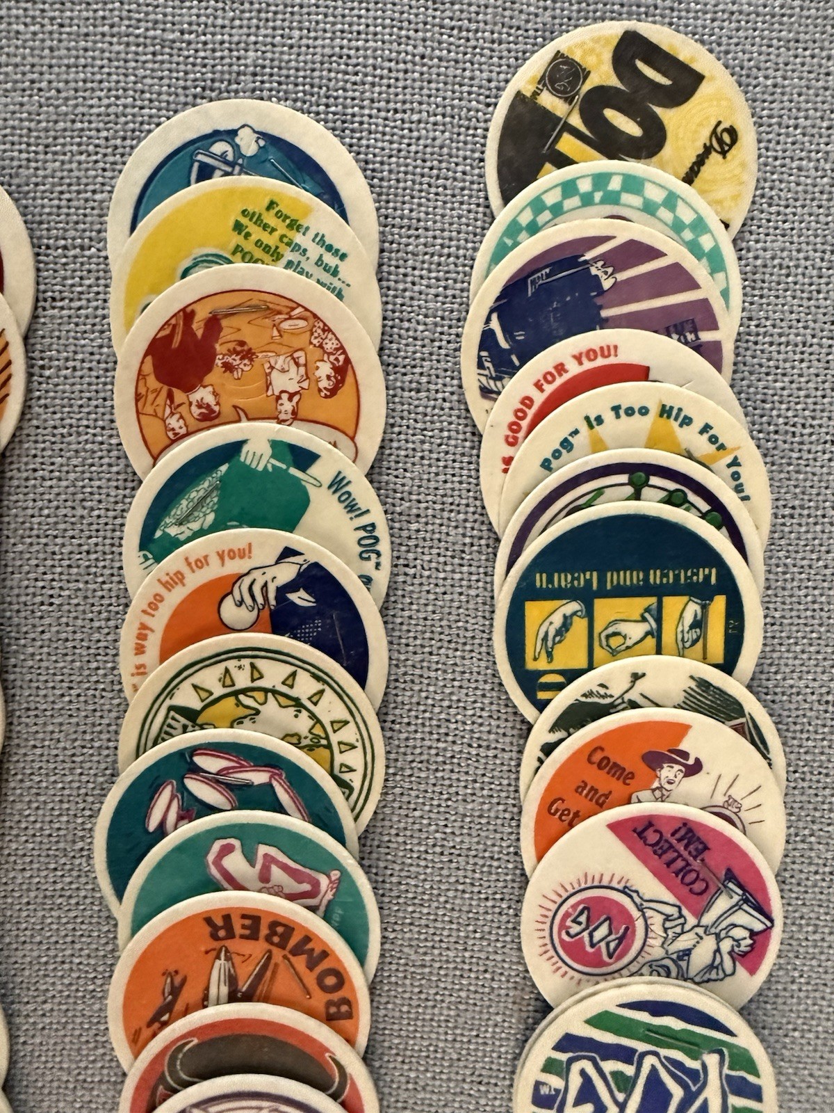 World POG Federation~95+ Original Pogs~Matte Finish Milk Caps~Little Tab~Staple