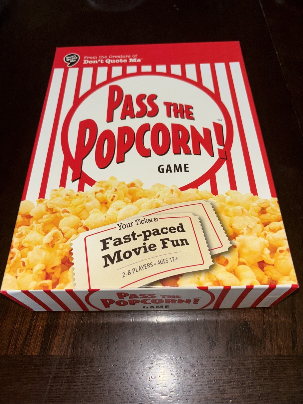 Pass The Popcorn Game Fast Pace Family Movie Trivia Game Complete