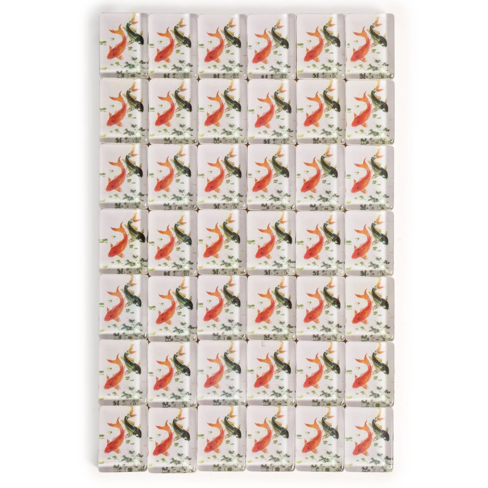 American Mahjong Mah-Jong “KOI Fish” 166-Tile Rack Wooden Case US-AF021-B New