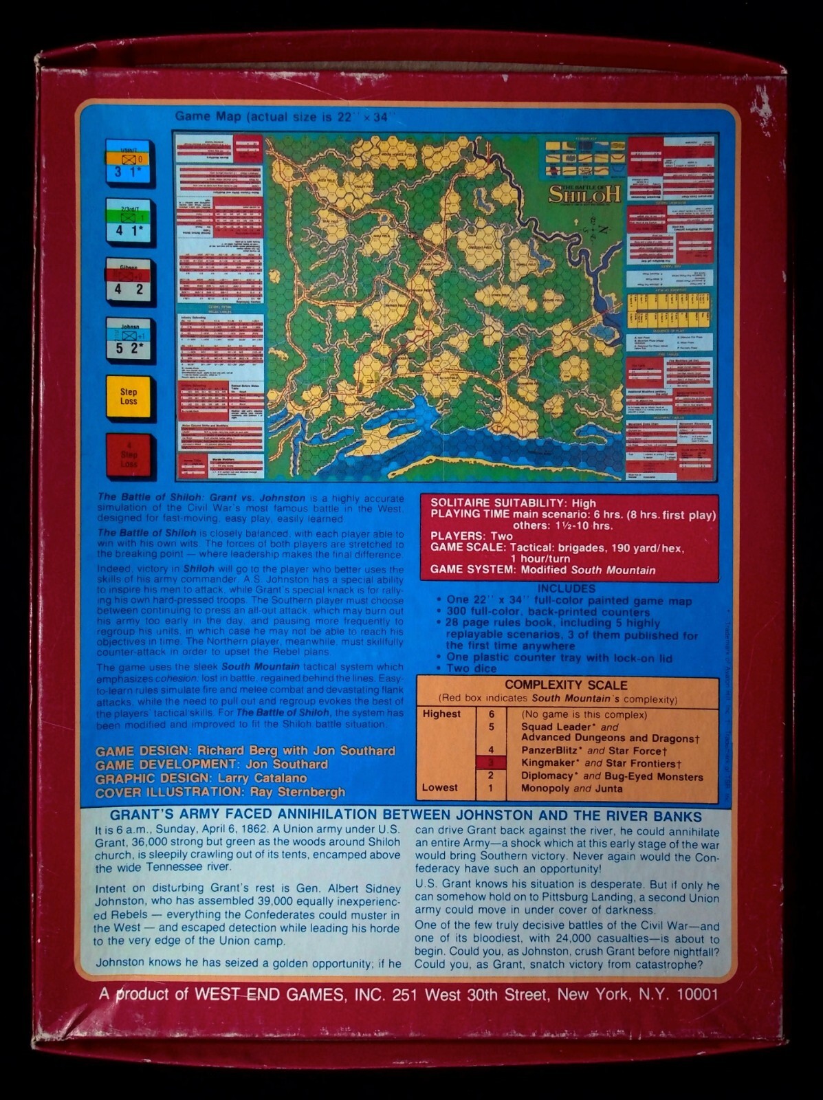 THE BATTLE OF SHILOH::West End Games::©1984::Unpunched::Open Box