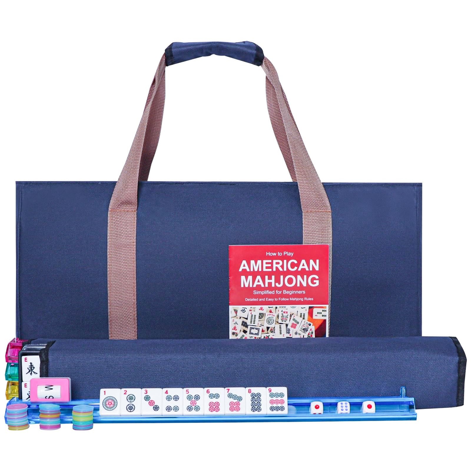 GUSTARIA American Mahjong Game Set, 166 9 inches x 20 x 3 inches, Blue