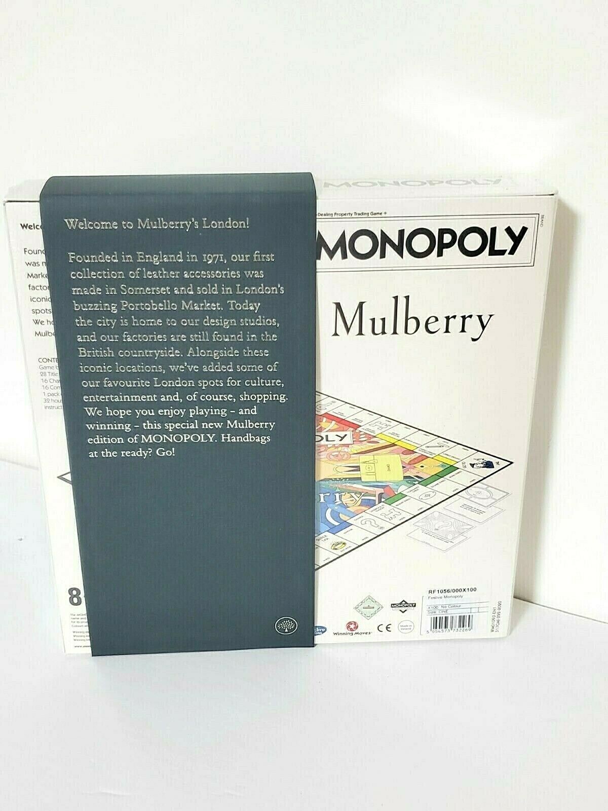 Monopoly Board Game Mulberry Luxury Bag UK Limited Edition Sealed England RARE
