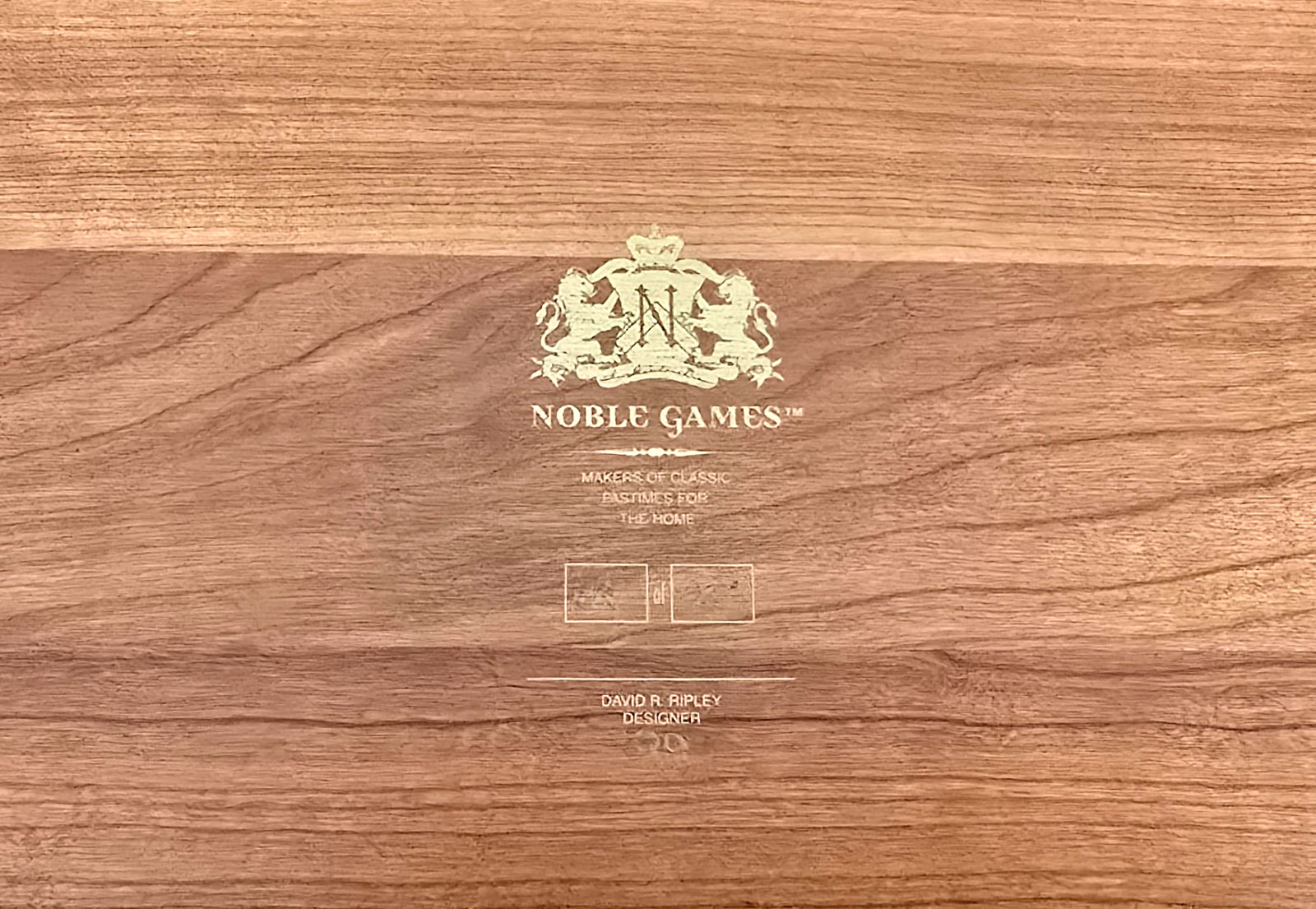 1999 NOBLE GAMES Limited Edition DAVID RIPLEY 66/250 Leather & Wood Backgammon!