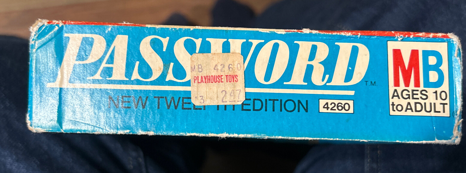 Vintage Password 12th edition game Complete 1970 Milton Bradley Ages 10 To Adult