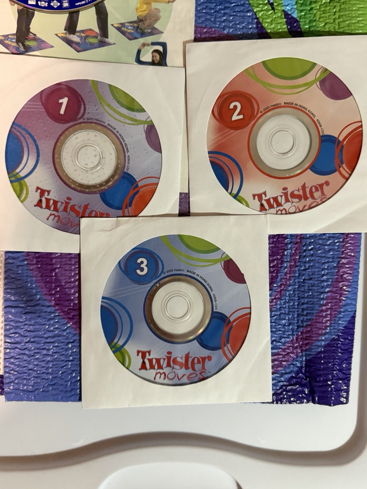 Twister Moves Milton Bradley Hasbro Dance Game 4 Music CDs 2003 Complete NO BOX