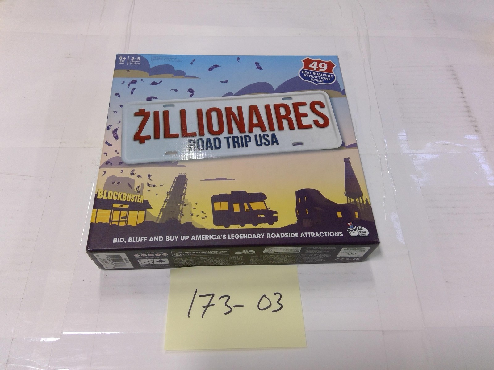 Big Potato Games Zillionaires Road Trip USA Board Game 2-5 Players 8+ New Sealed