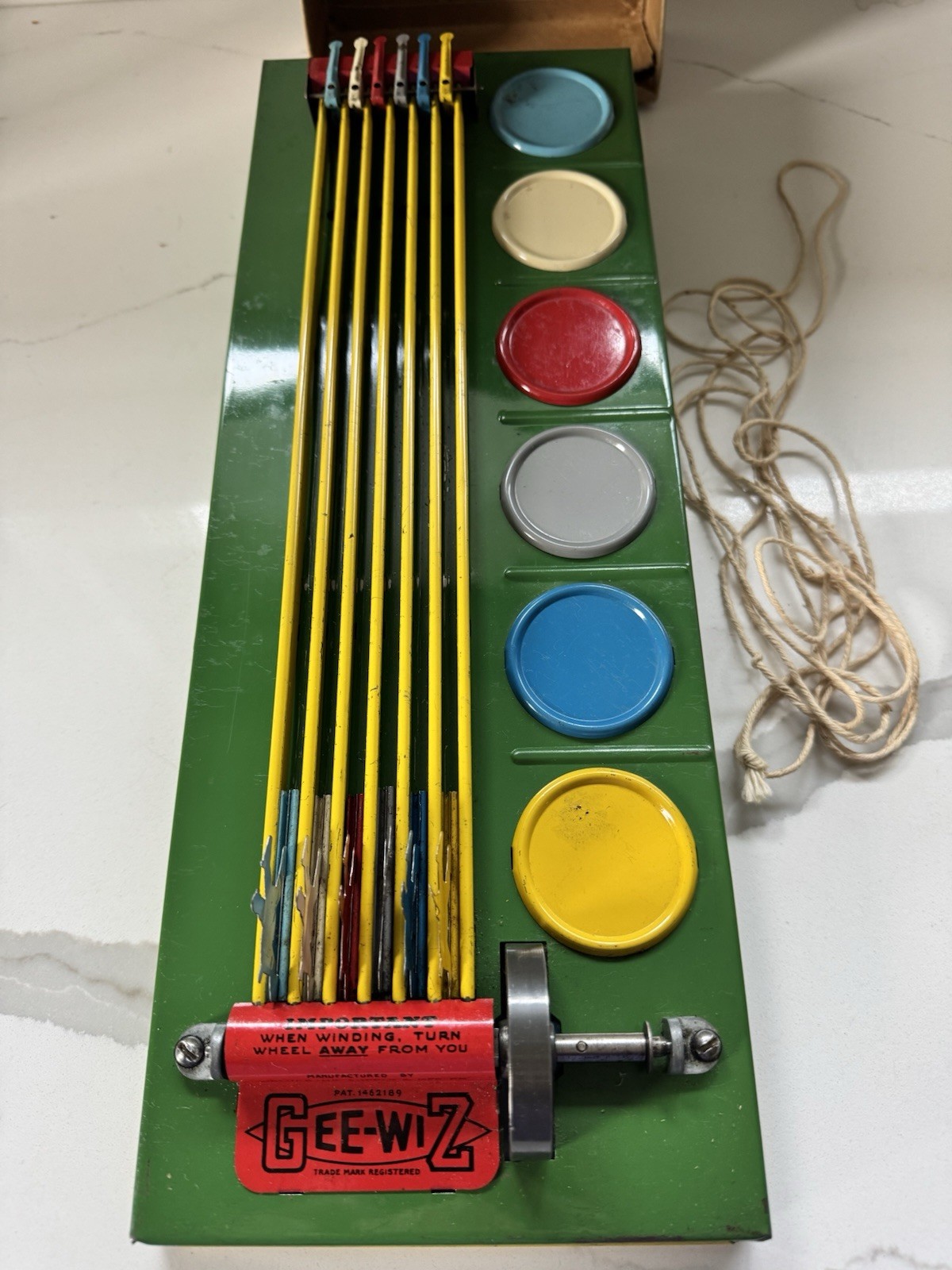 Vintage Gee-Wiz Racing Game No.40 Wolverine Supply w/ Box Horse Race Toy