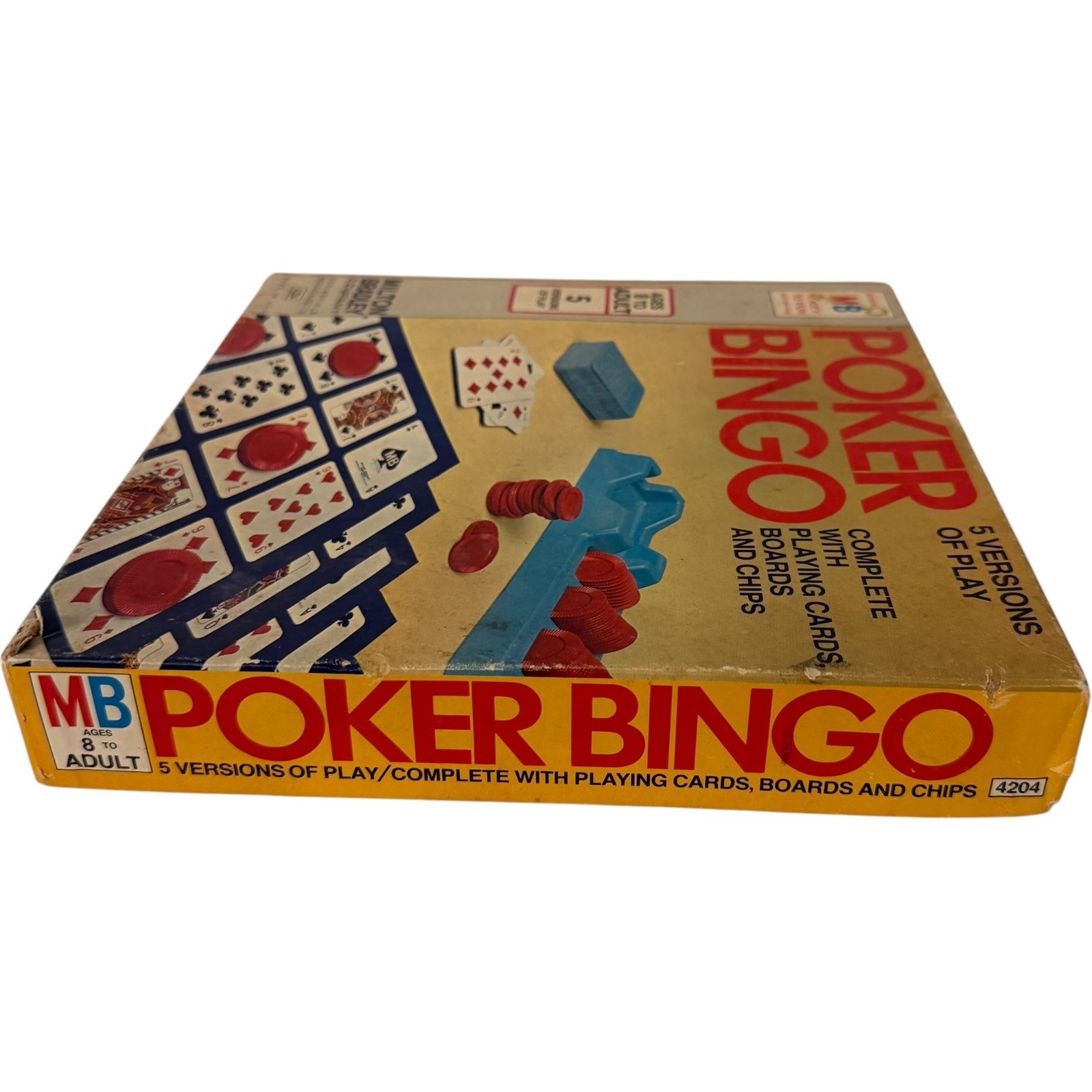 Milton Bradley Poker Bingo 4204 Vintage 1972 Board Game Complete Used