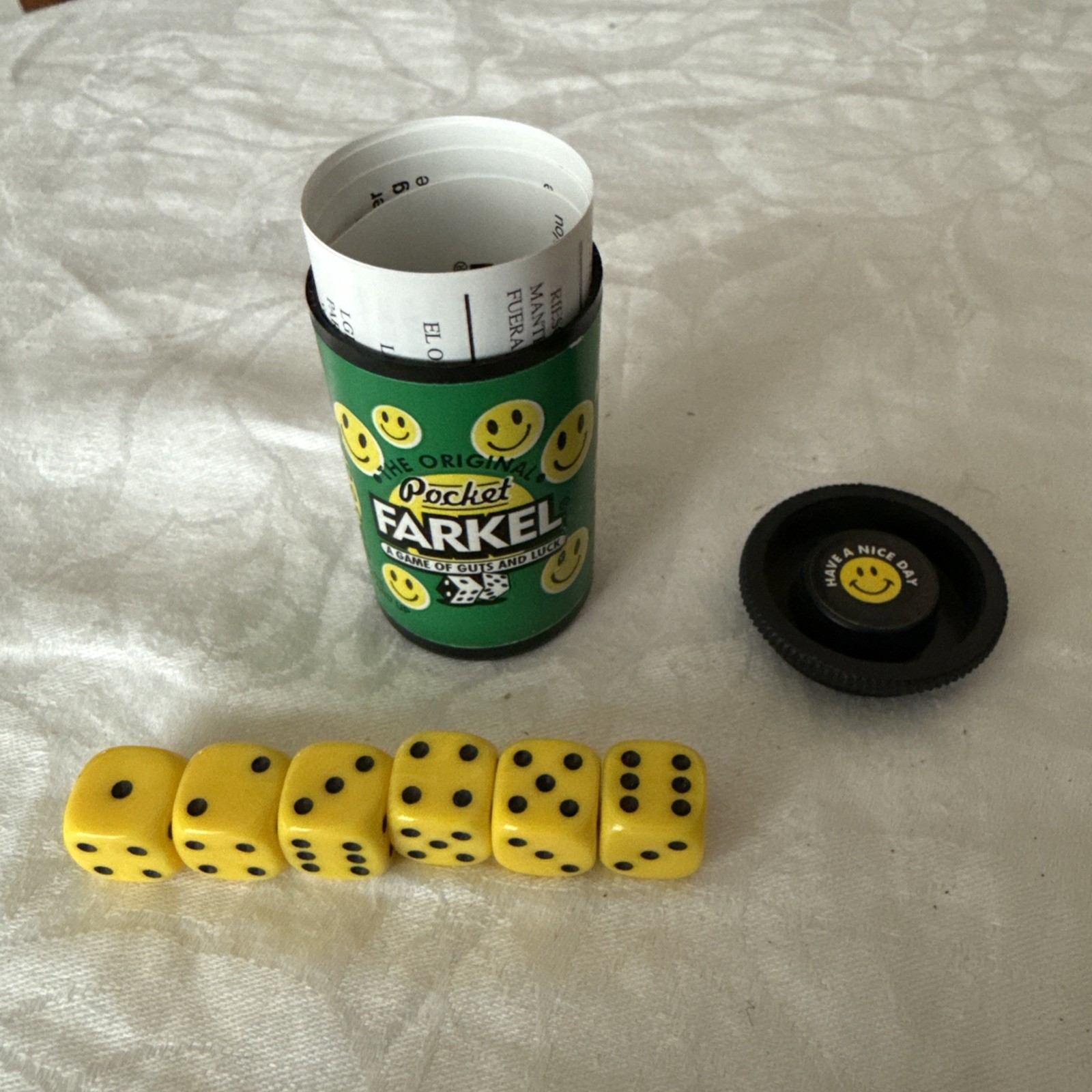 Vintage 2001 Original Pocket Farkel Dice Game W/Instructions Free Shipping