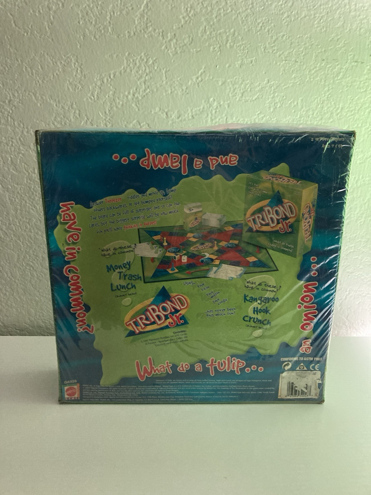 Tribond Jr Family Party Board Game Mattel NEW Sealed 2004