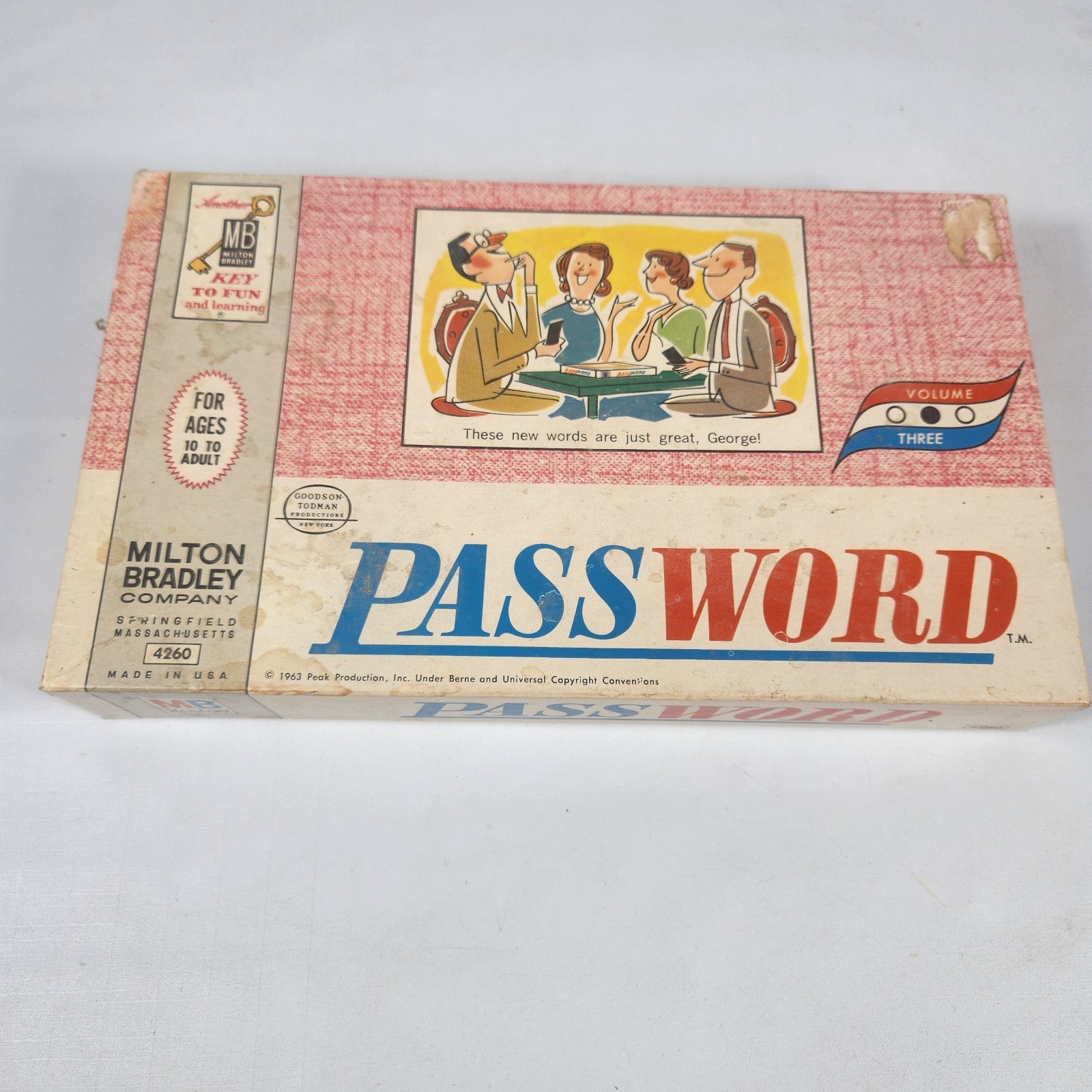 Password Vol. 3 Vintage 1963 Board Game 4260 MB Original Box Complete