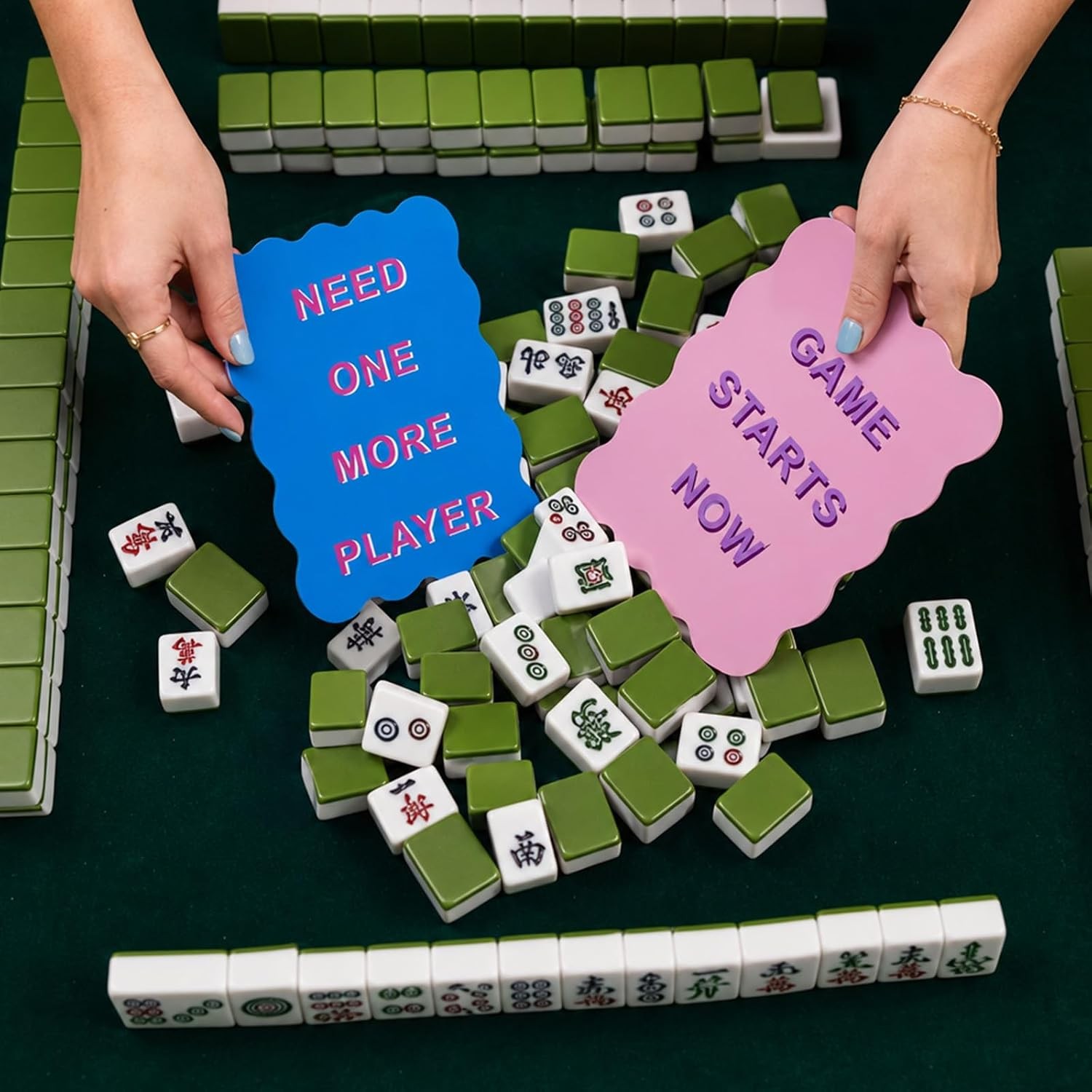 4 Pcs Mahjong Shuffler Cards and 4pcs Card Line Finder, Thickened PVC Mahjong…