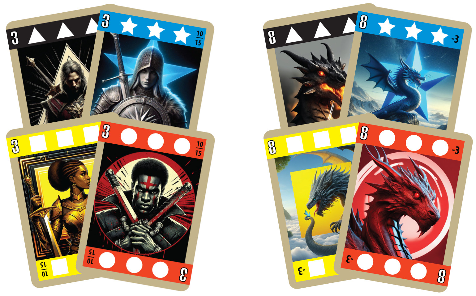 New Slayers and Dragons Card Game, Fun Family Trick Taking Game for 2-6 Players