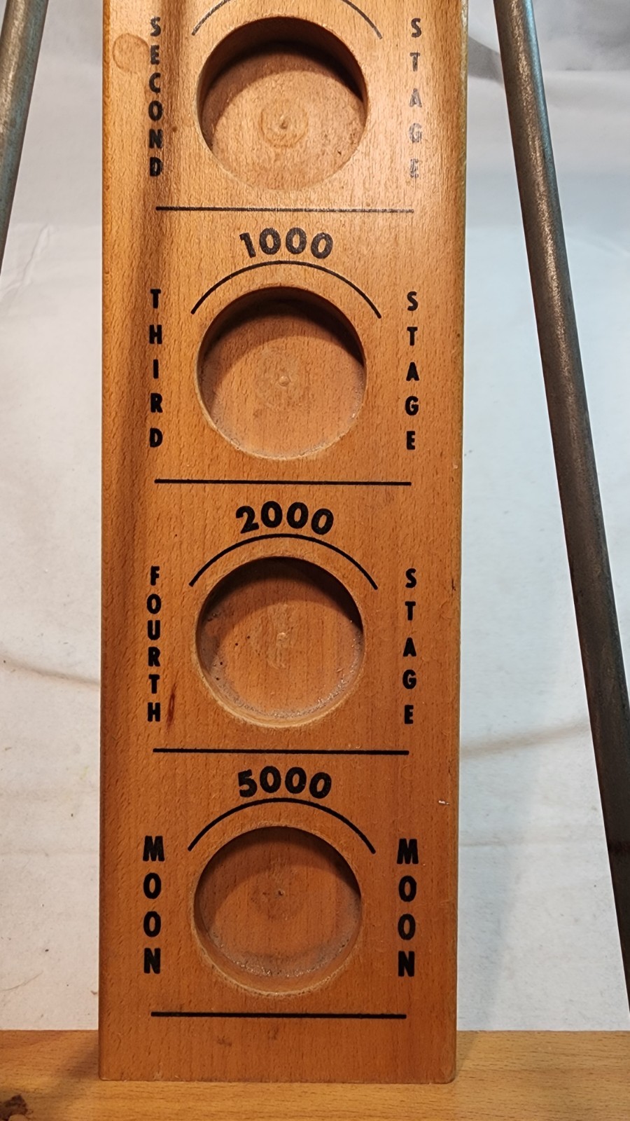 Vintage wooden 1959 Drueke Shoot the Moon Skill Game, no ball