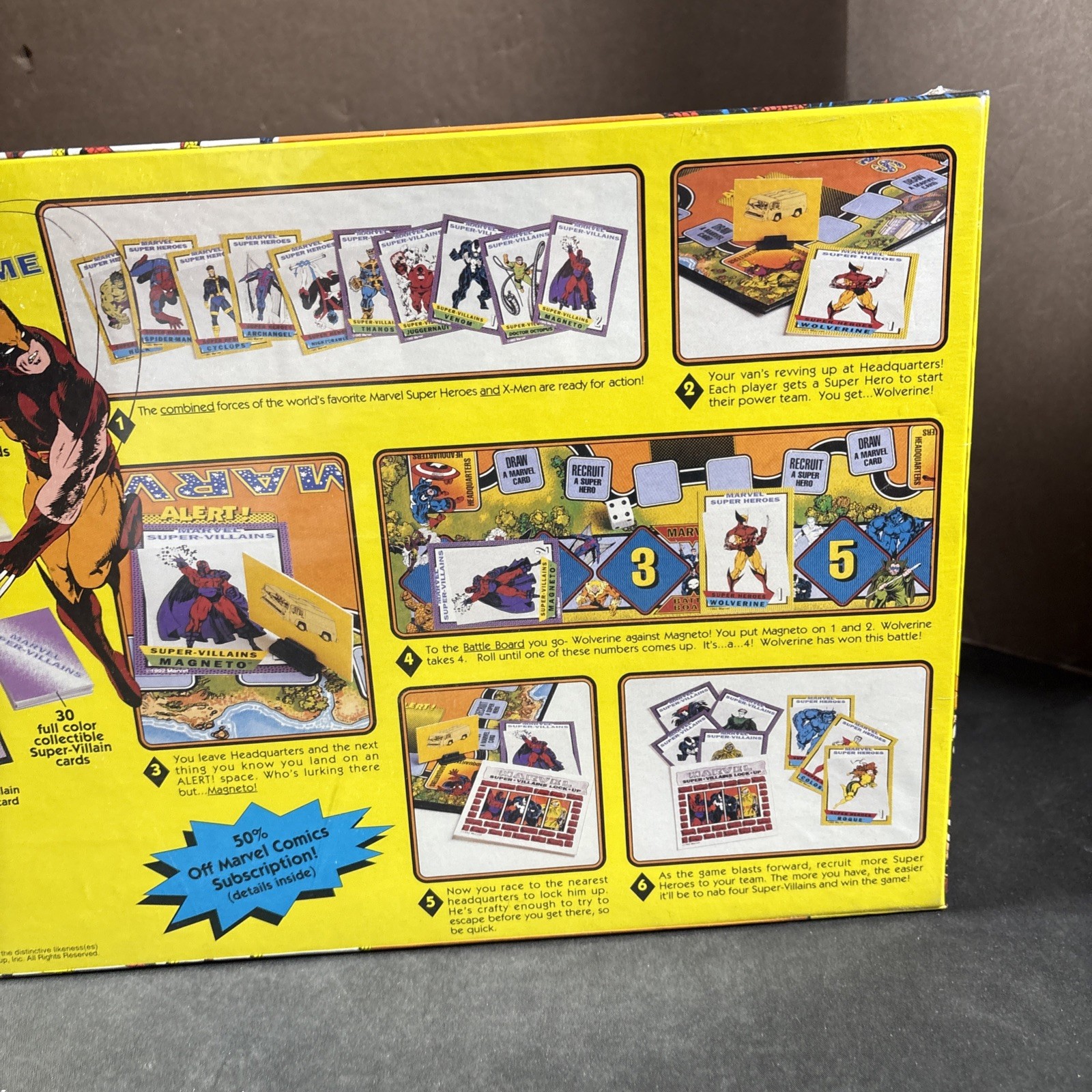 MARVEL COMICS SUPER HEROES VINTAGE BOARD GAME SEALED NEW PRESSMAN 1992