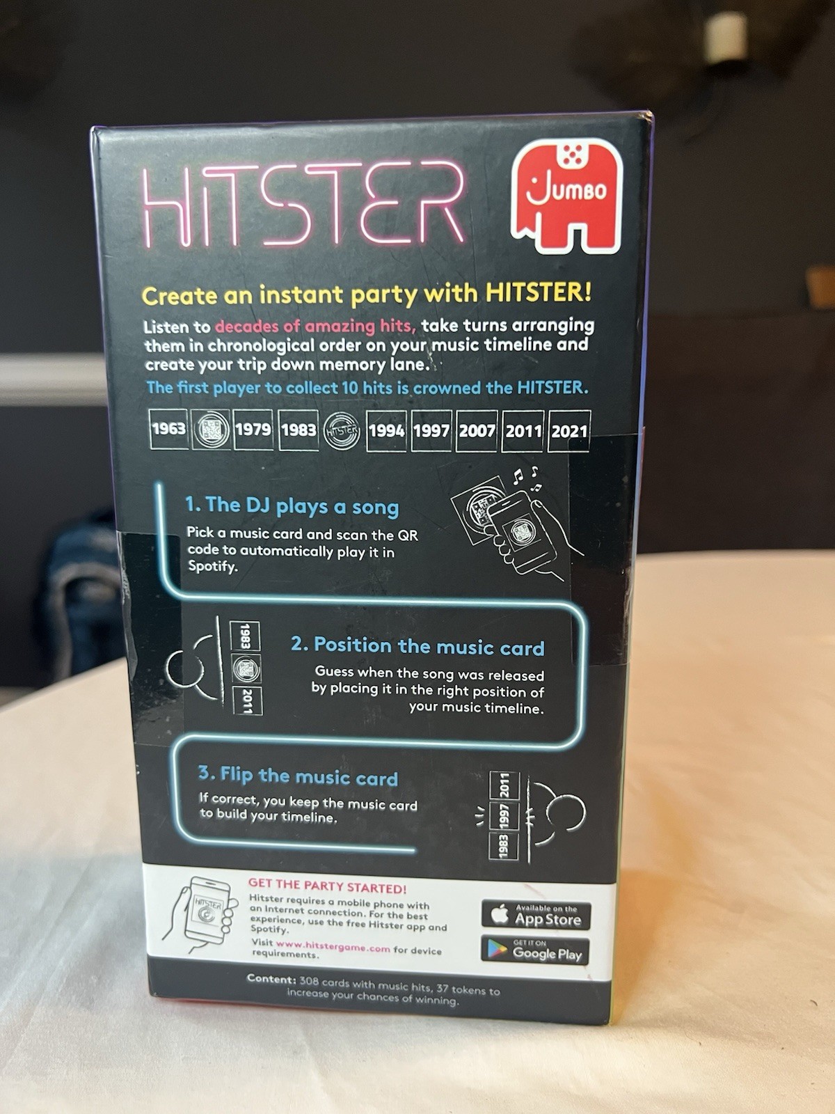 HITSTER Music Party Game Jumbo 2024 New Sealed 308 Cards Spotify App