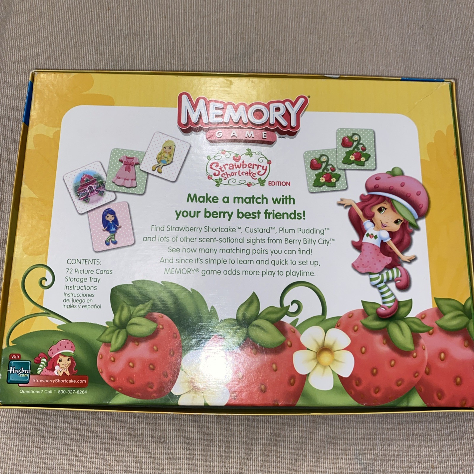 Strawberry Shortcake Edition Memory Match Game Hasbro Learning Kids