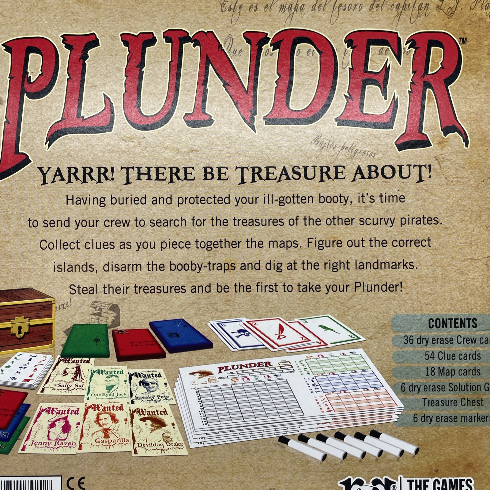 Plunder By R & R Games The Pirate Treasure Hunt Board Game Complete