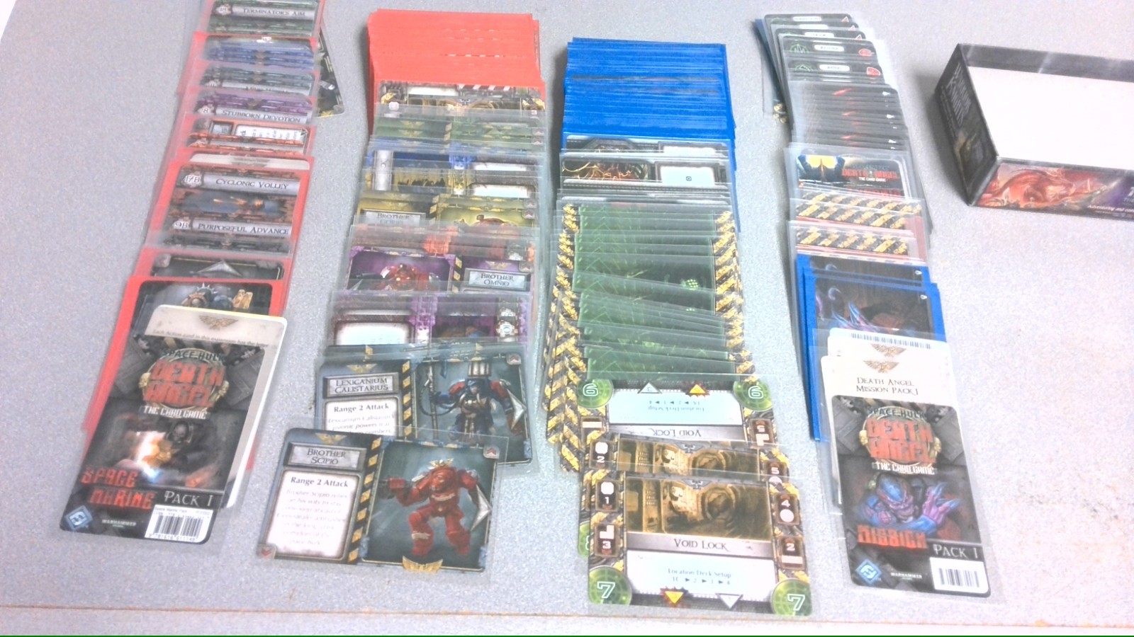 Death Angel: the Space Hulk Card Game complete w/ 2 expansions OOP rare sleeved
