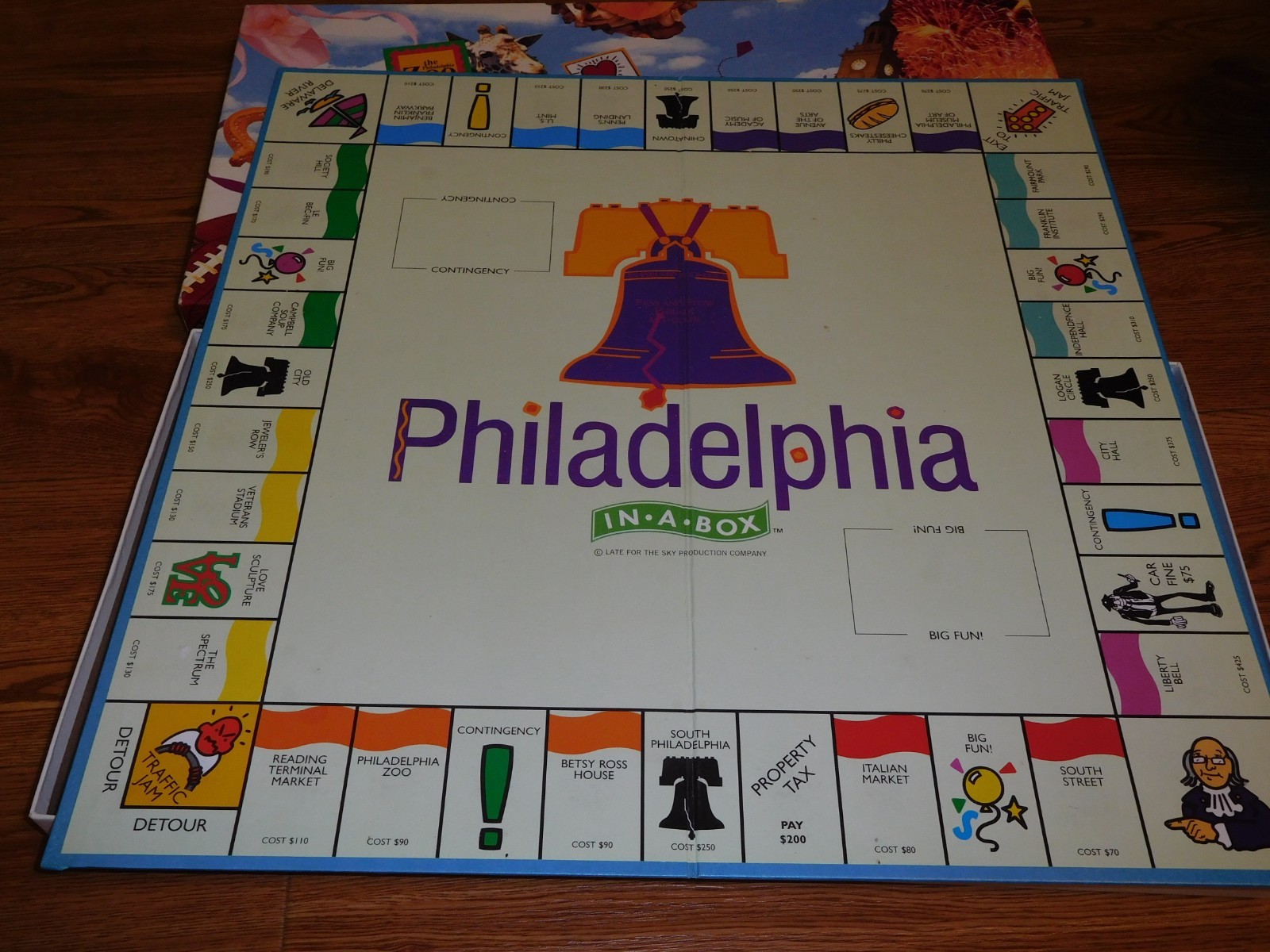 PHILADELPHIA IN A BOX BOARD GAME COMPLETE OPOLY LATE FOR THE SKY
