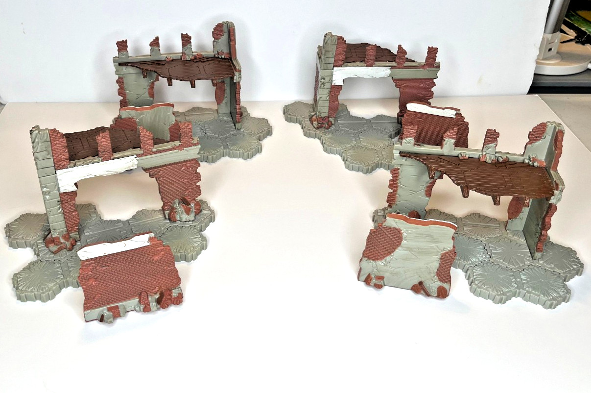 Lot of HeroScape Terrain Marvel Battle Of All Time Breakable Wall Sections Card