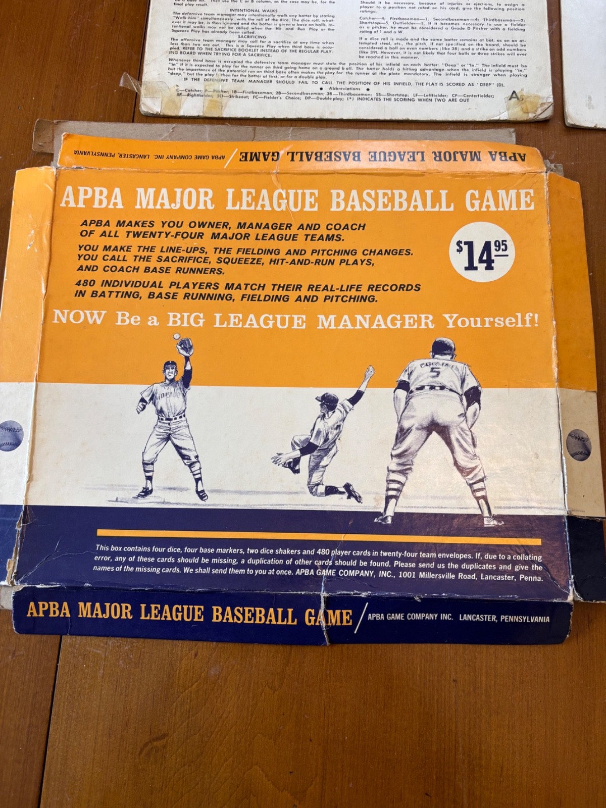 Vintage APBA Baseball complete game set & cards 1977 Season 26 Teams & EXTRAS