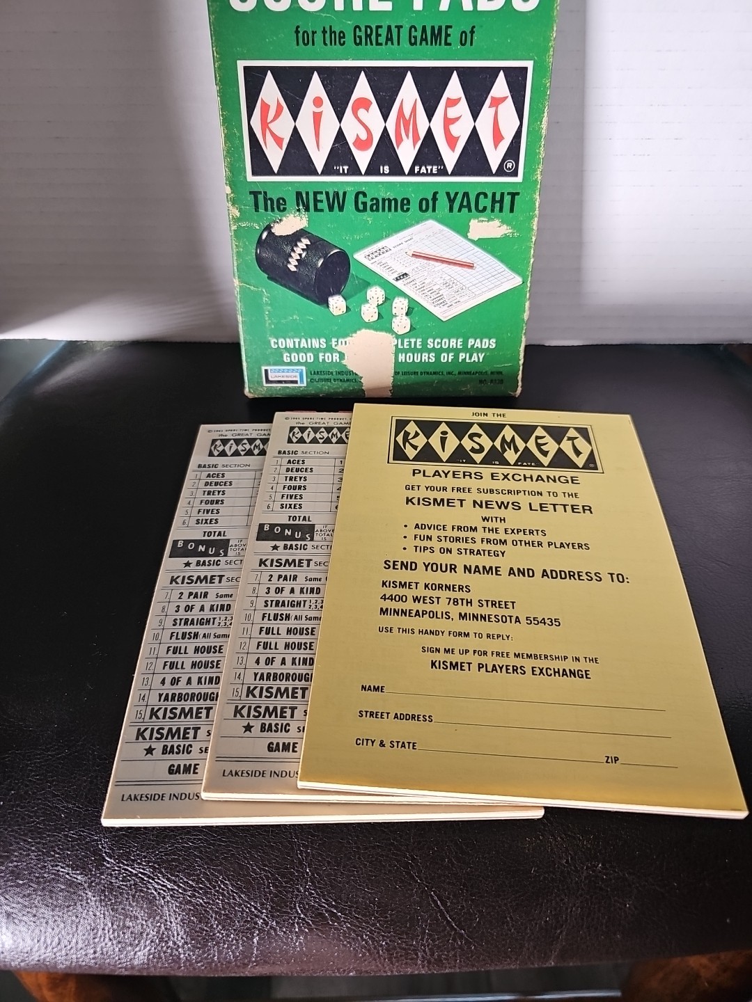 Kismet Yacht Vintage Scorepads With Original Box K472. 3 Mostly Full Score Pads