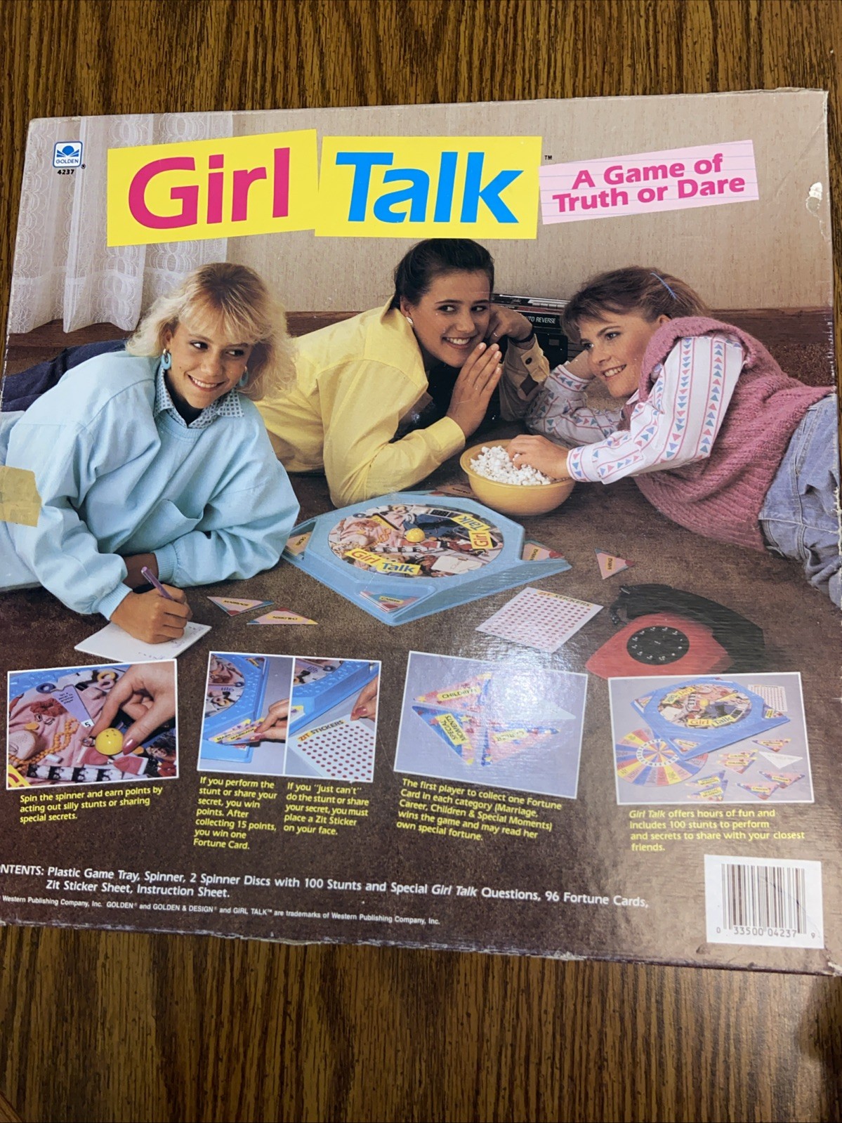 VINTAGE 1988 GIRL TALK BOARD GAME Golden Western Publishing Complete