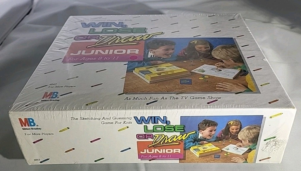 Milton Bradley Win, Lose Or Draw Junior Family Board Game Brand New Sealed