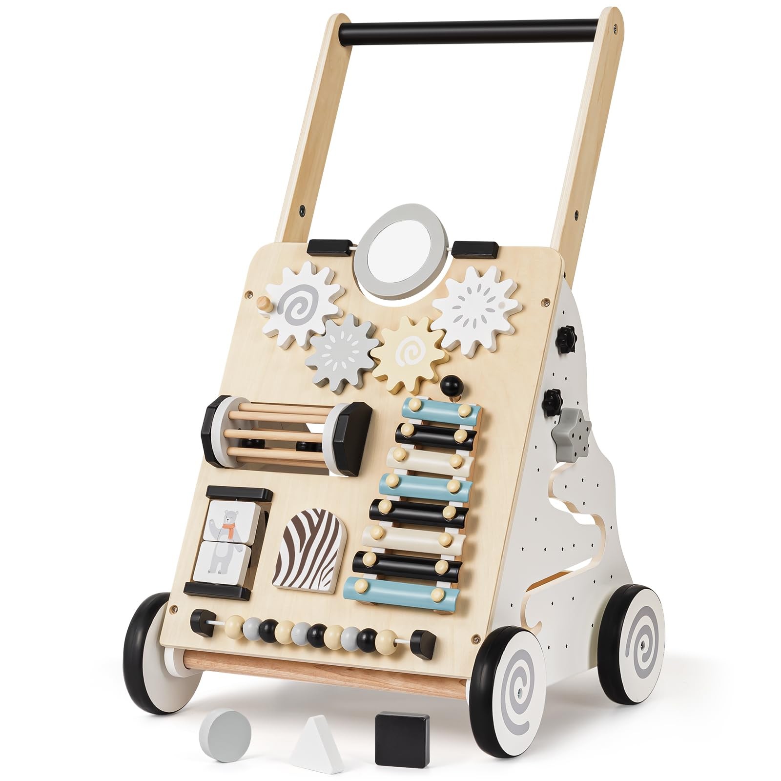 Walker Wooden Montessori Adjustable Height Push Pull Toy HUZU Baby 6-12 1-3 Boys