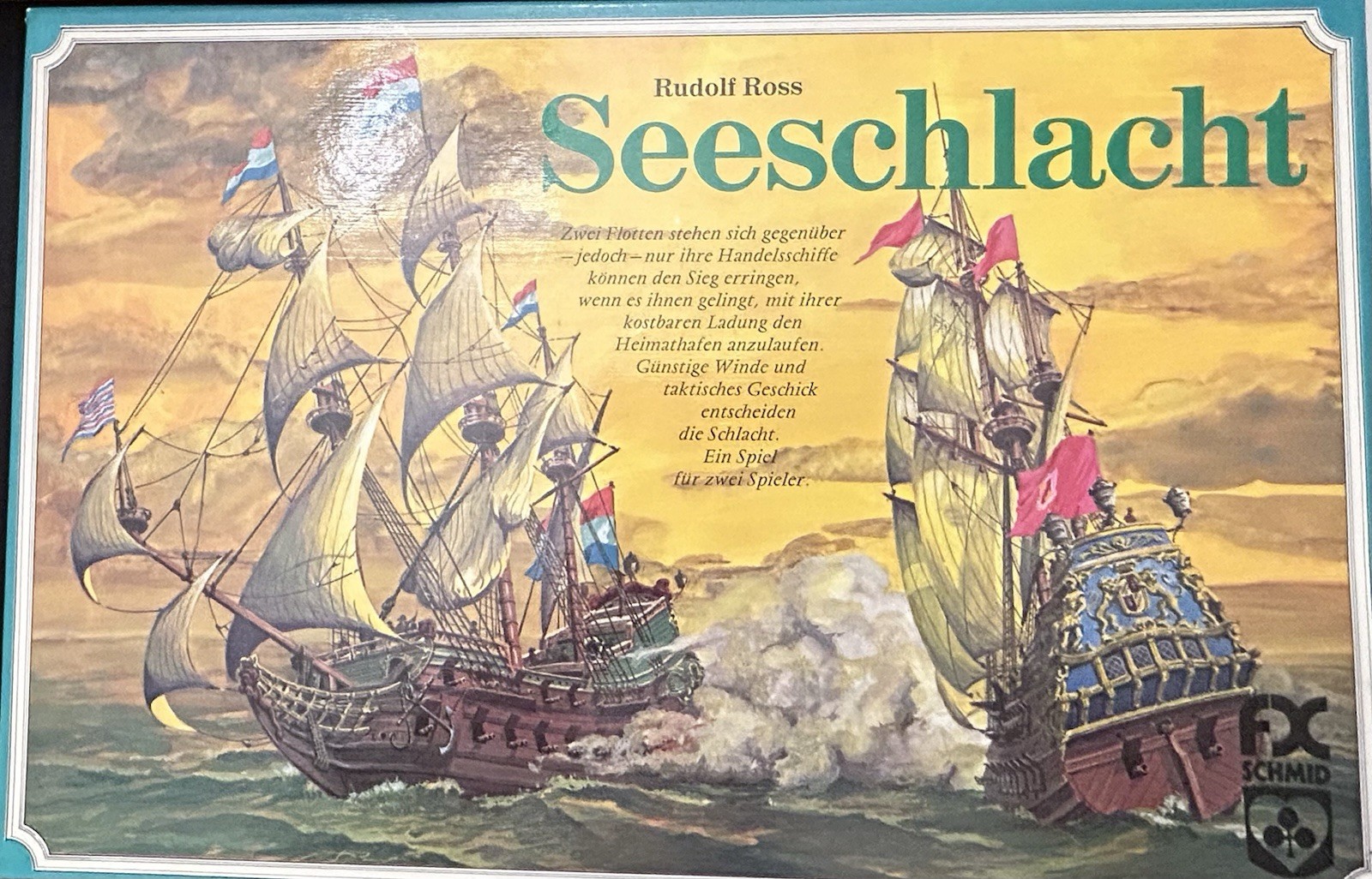 Seeschlacht Board Game (Battle at Sea, German Ed) With English Translated Rules
