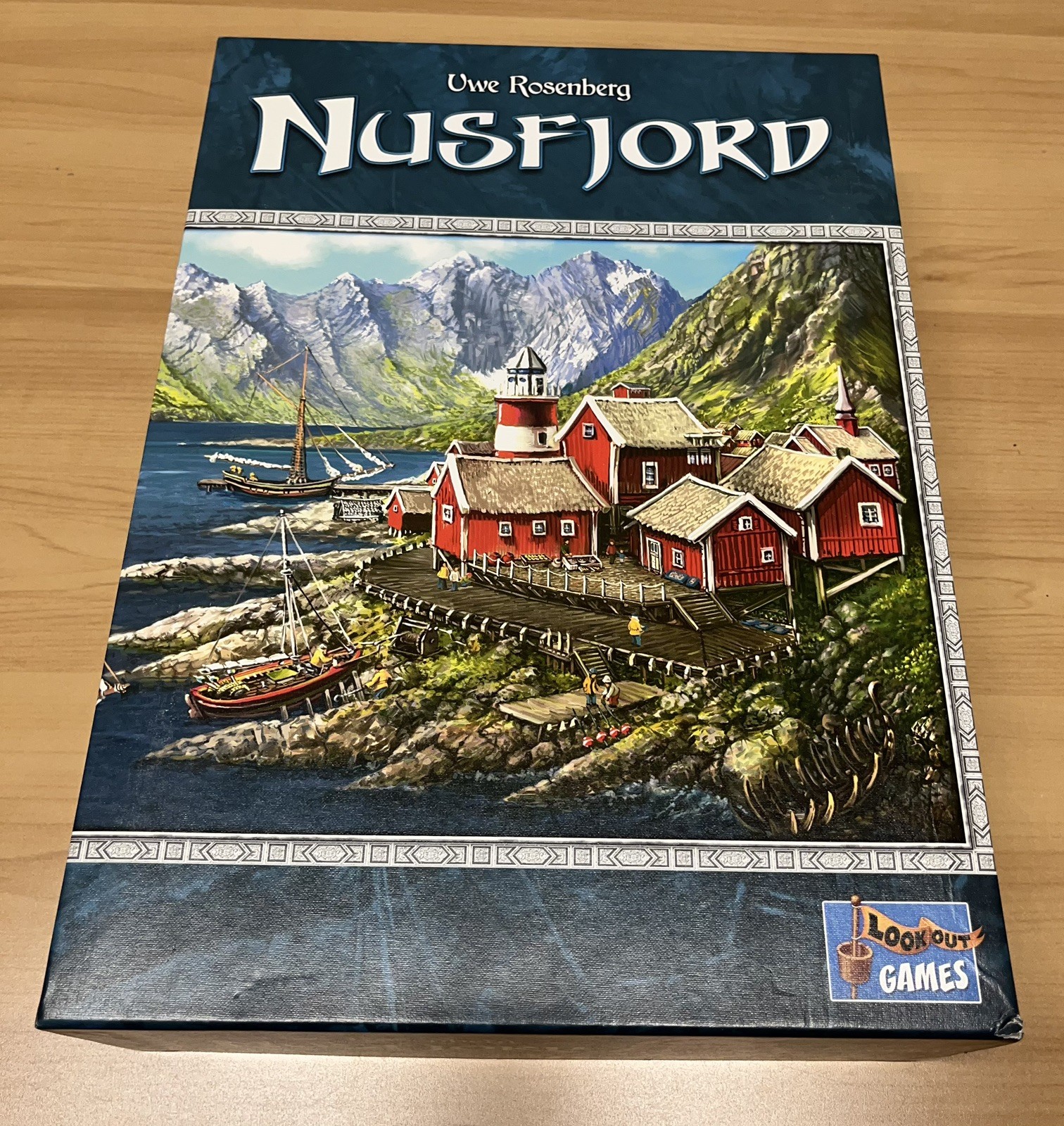 Nusfjord Board Game With Metal Coins And Plaice And Salmon Expansion Decks