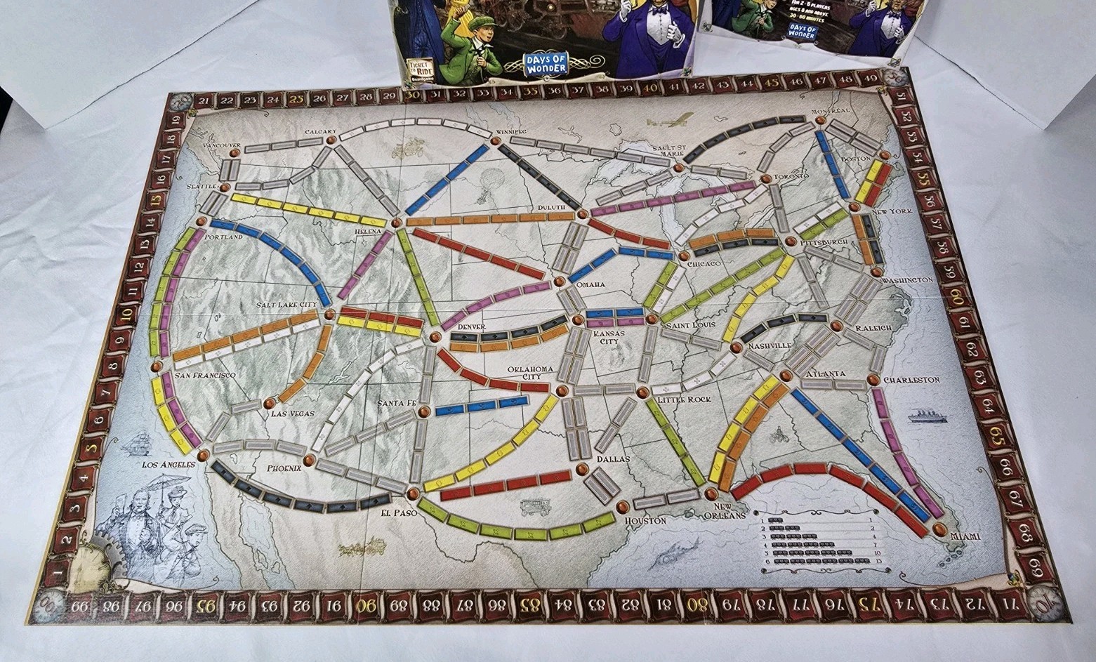 ​Ticket To Ride Board Game Days of Wonder Alan R. Moon Train Adventure COMPLETE