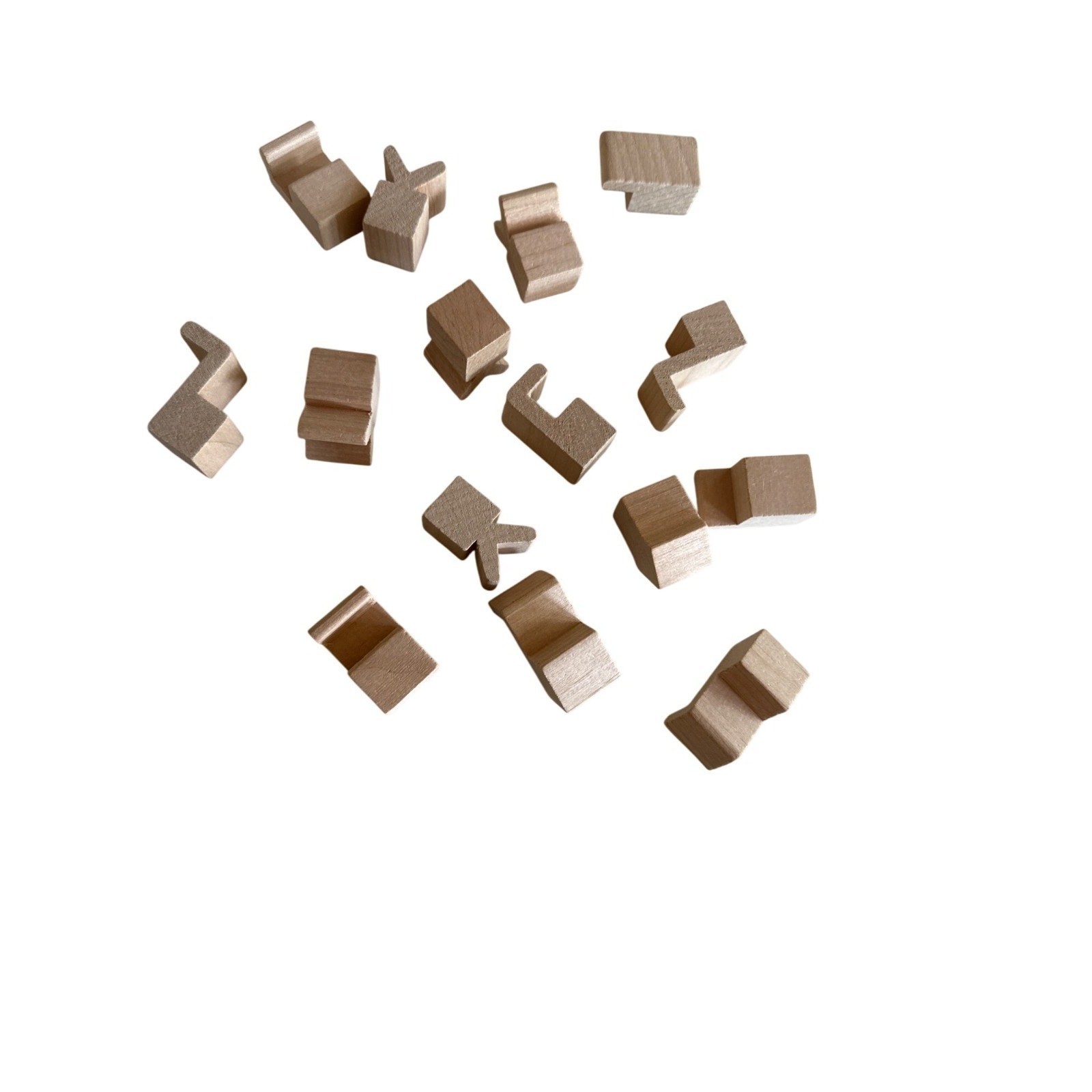 Totem Blocks Precision Cut Natural Hardwood 15-Piece Set