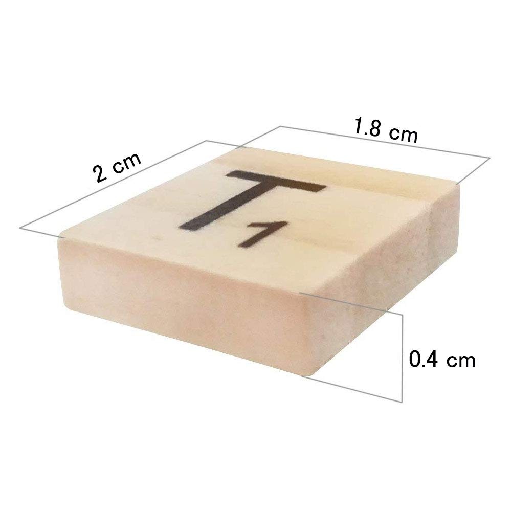 TMEEIHNSS 100Pcs Wooden Alphabet Tiles Scrabble Replacement Letters for Board…