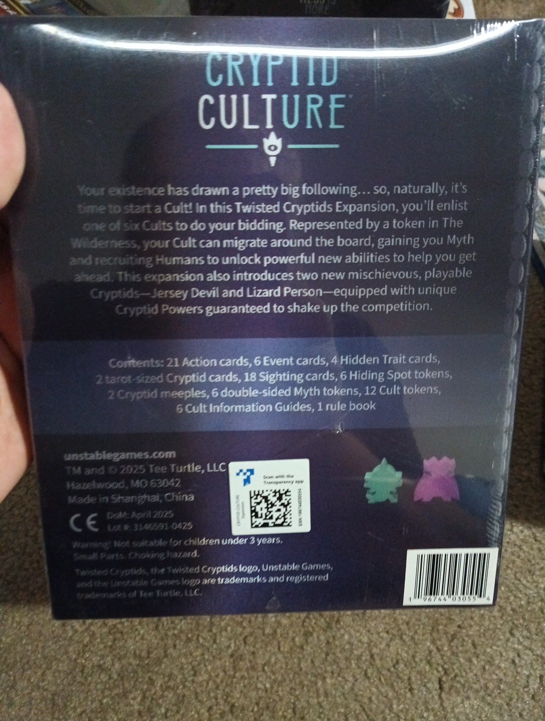 Unstable Games Twisted Cryptids Expansion Cryptid Culture (English) NEW 2025