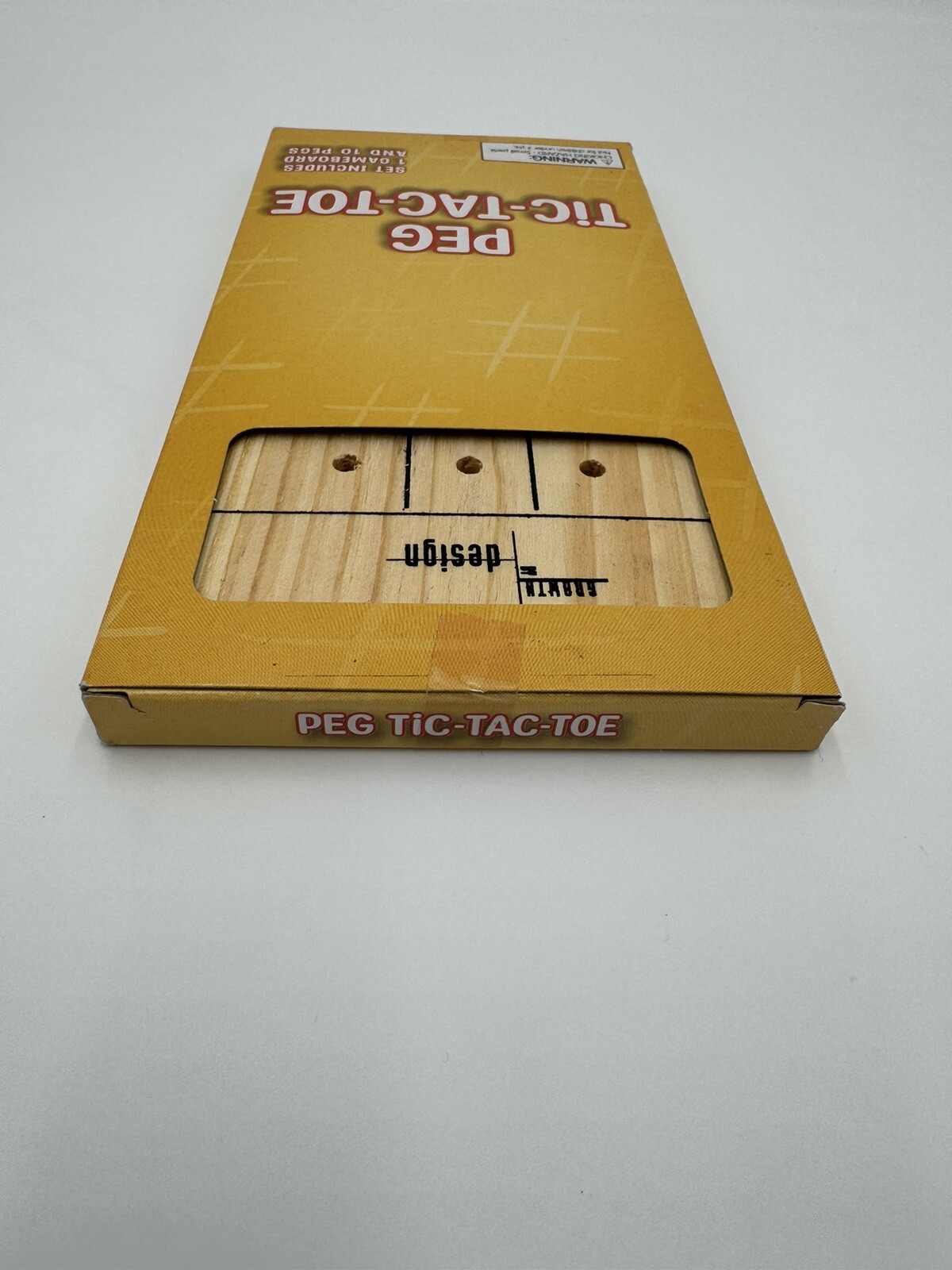 Peg Tic-Tac-Toe Game Wood Board 1 Gameboard 10 Pegs Included Growth by Design