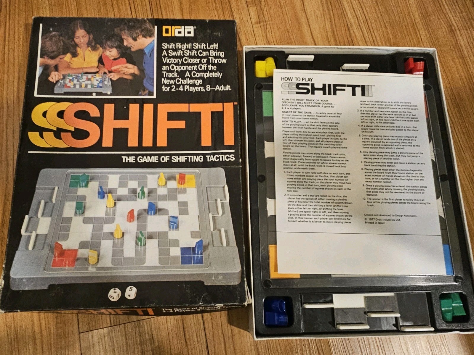 Vintage Shifti Board Game 1977 Orda 100% Complete 2 to 4 Players