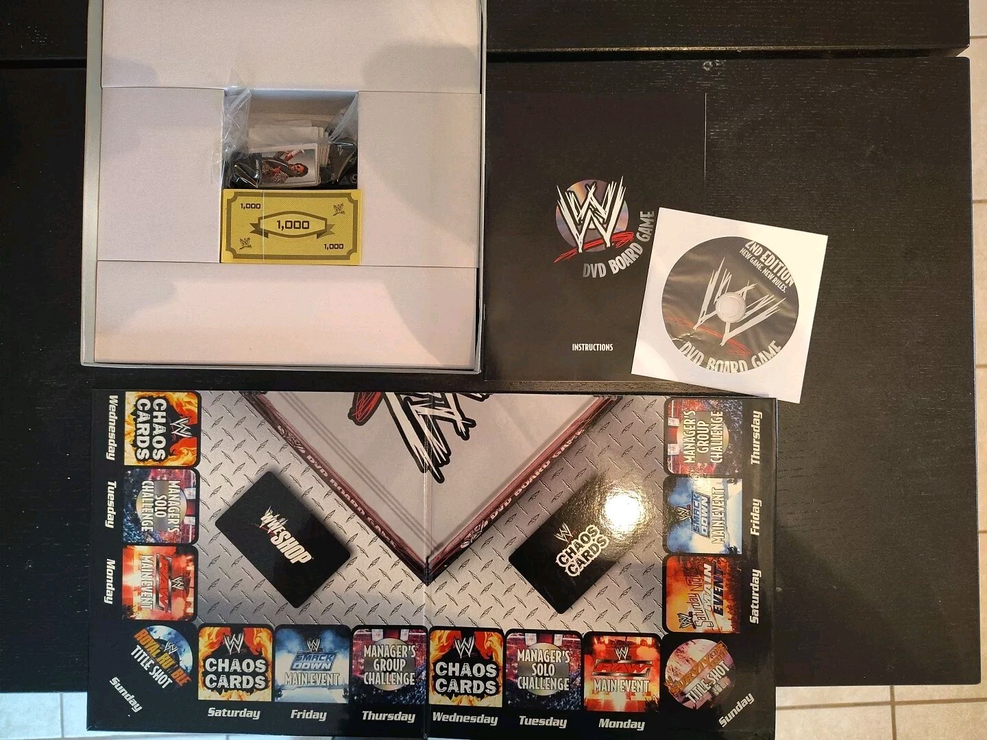 WWE DVD Board Game Wrestling 2nd Edition Raw Smackdown 2006 COMPLETE