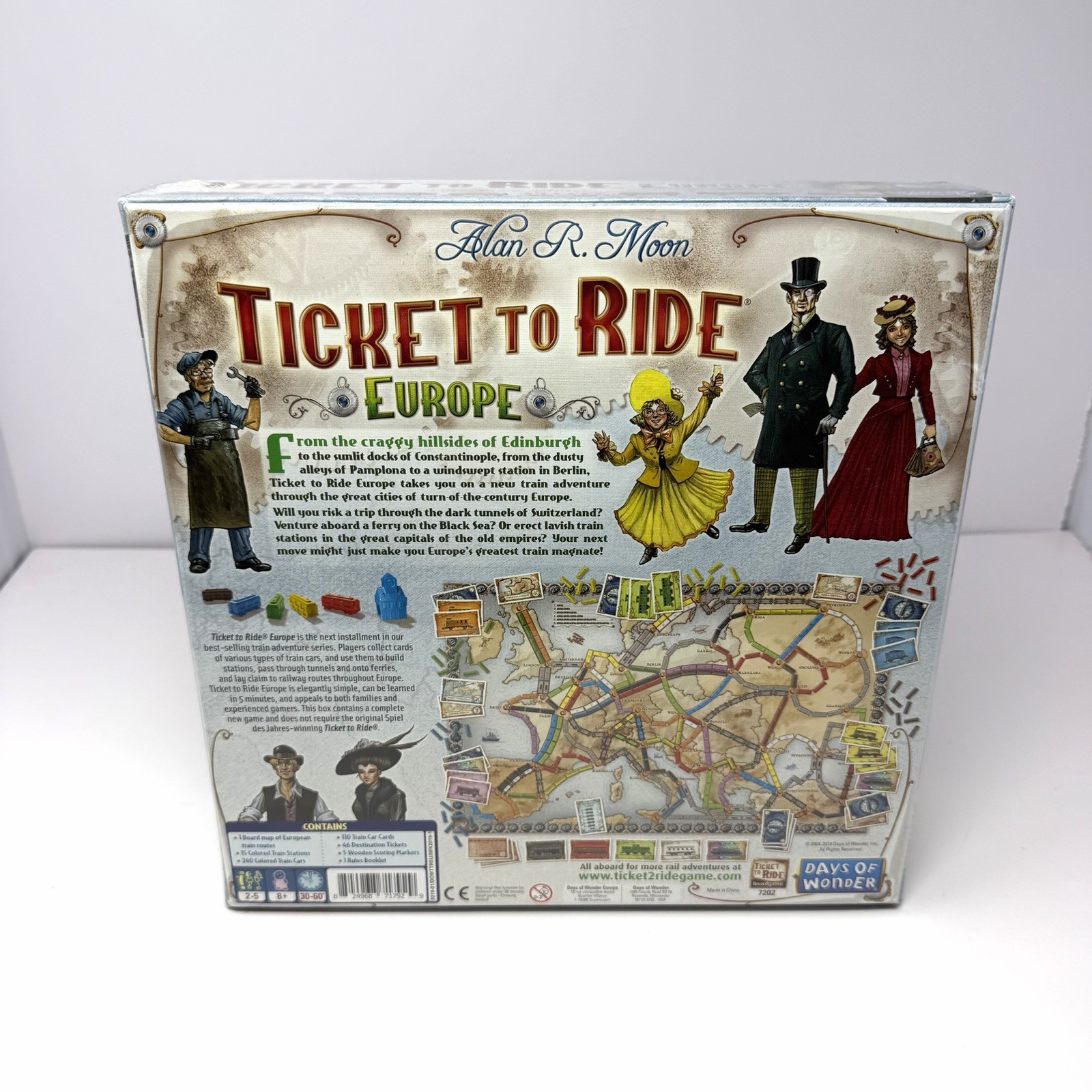 Ticket to Ride Europe Board Game Days of Wonder Alan R. Moon Brand NEW Sealed