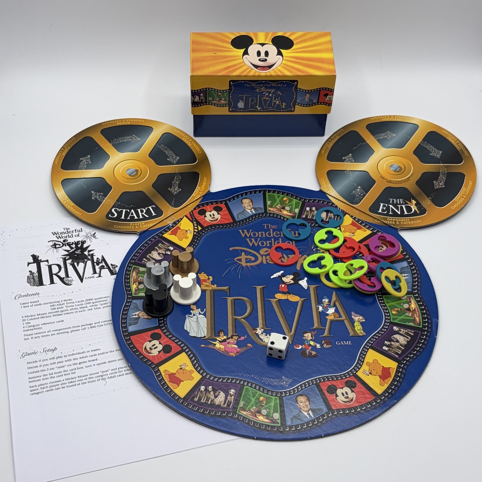 The Wonderful World Of Disney Trivia Trivial Pursuit Board Game 1997 Complete