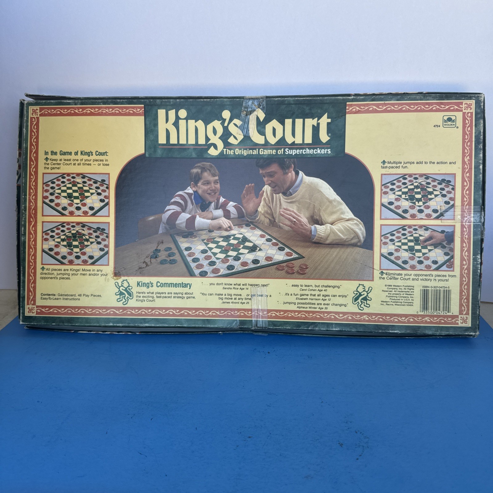 1989 KING’S COURT THE ORIGINAL GAME OF SUPERCHECKERS Checkers