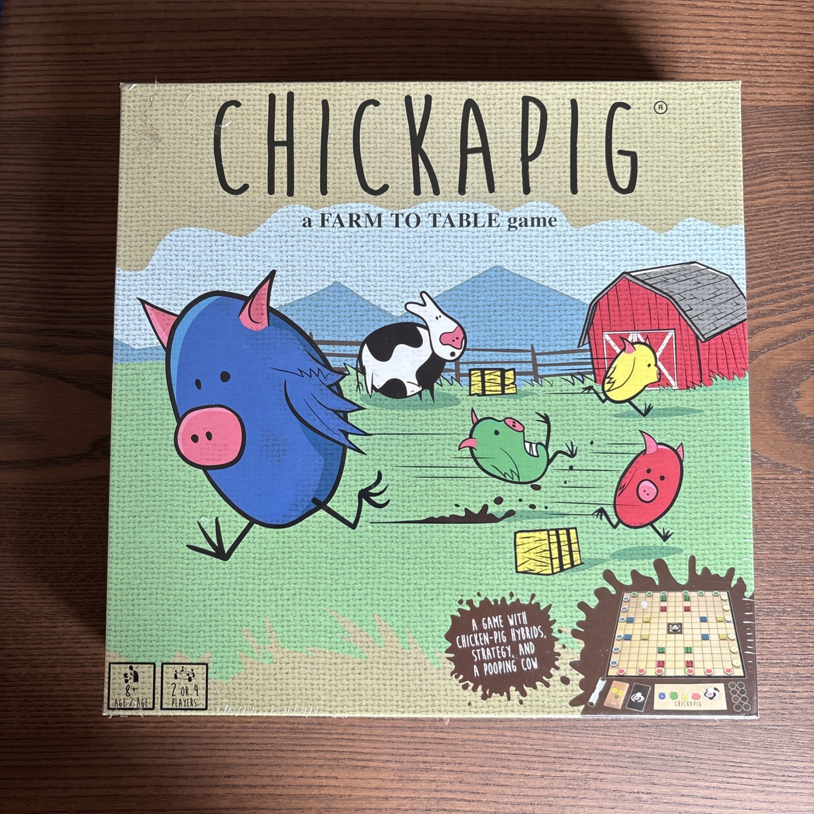 New Sealed Chickapig Strategic Family Fun Board Game 2-4 Players Ages 8+